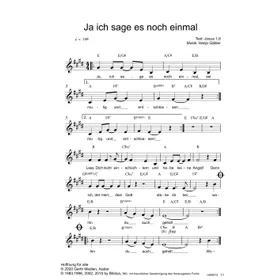 Produktbild des Artikels Ja, ich sage es noch einmal (Noten - Download)