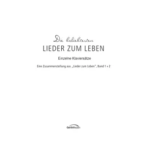 Produktbild des Artikels Die beliebtesten Lieder zum Leben (Klaviersätze) (Noten - Download)