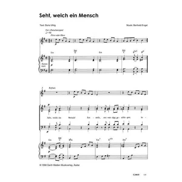 Produktbild des Artikels Seht, welch ein Mensch (Noten - Download)