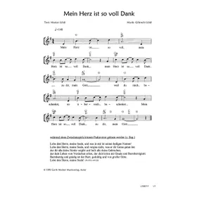 Produktbild des Artikels Mein Herz ist so voll Dank (Noten - Download)
