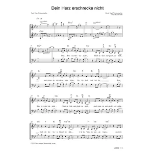 Produktbild des Artikels Dein Herz erschrecke nicht (Noten - Download)