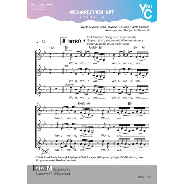 Produktbild des Artikels Resurrection Day (Noten - Download)