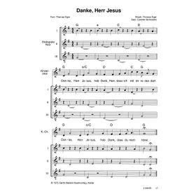 Produktbild des Artikels Danke, Herr Jesus (Noten - Download)