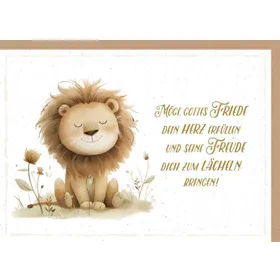 Produktbild des Artikels Faltkarte "Möge Gottes Friede" - Löwe (Schreibwaren)