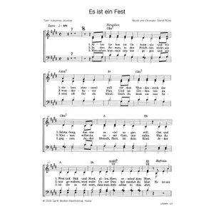 Produktbild des Artikels Es ist ein Fest (Noten - Download)