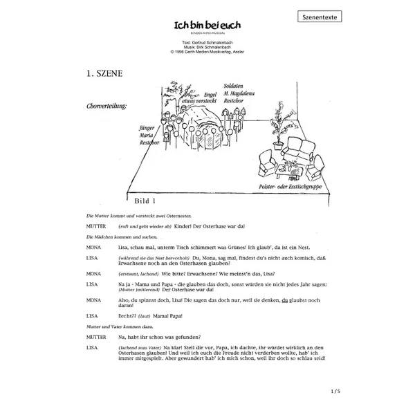 Produktbild des Artikels Ich bin bei euch (Szenentexte) (Noten - Download)