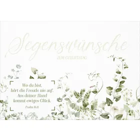 Produktbild des Artikels Faltkarte "Segenswünsche zum Geburtstag" (Schreibwaren)