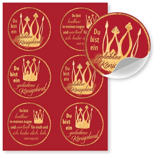 Produktbild des Artikels Aufkleber-Grußkarten: Du bist kostbar, 4 Stück (Schreibwaren)