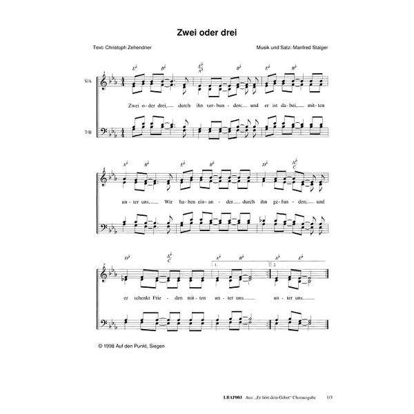 Produktbild des Artikels Zwei oder drei (Noten - Download)