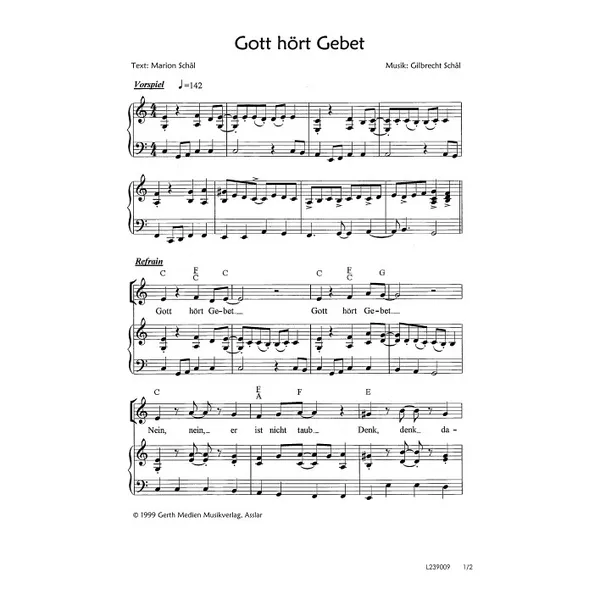Produktbild des Artikels Gott hört Gebet (Noten - Download)