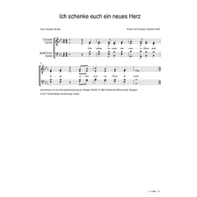Produktbild des Artikels Ich schenke euch ein neues Herz (Noten - Download)
