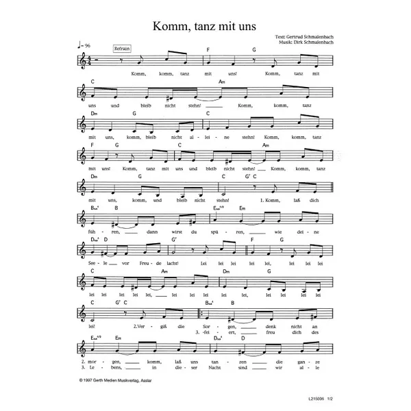 Produktbild des Artikels Komm, tanz mit uns (Noten - Download)