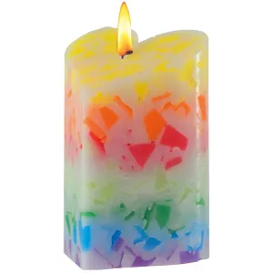 Produktbild des Artikels Regenbogen-Herz-Kerze ()