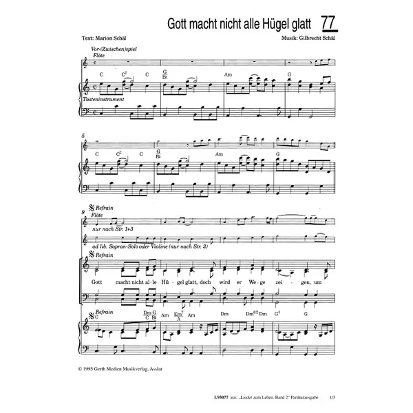 Produktbild des Artikels Gott macht nicht alle Hügel glatt (Noten - Download)