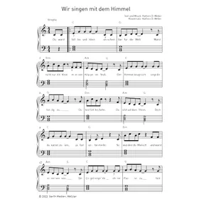 Produktbild des Artikels Wir singen mit dem Himmel (Noten - Download)