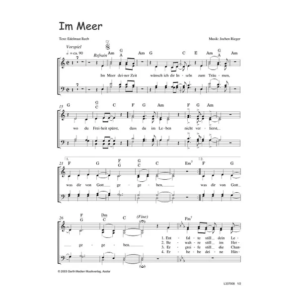 Produktbild des Artikels Im Meer (Noten - Download)