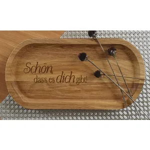 Produktbild des Artikels Holztablett "Schön, dass es dich gibt!" ()