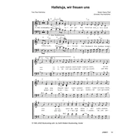 Produktbild des Artikels Halleluja, wir freuen uns/Voller Freude jubeln wir (Noten - Download)