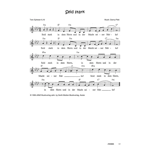 Produktbild des Artikels Seid stark (Noten - Download)