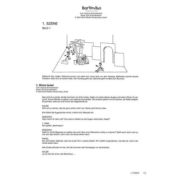 Produktbild des Artikels Bartimäus (Szenentexte) (Noten - Download)