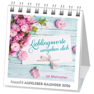 Produktbild des Artikels Lieblingsworte umgeben dich 2026 - Aufkleber-Kalender (Kalender - Spiralbindung)