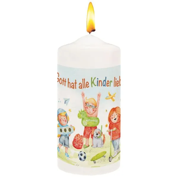 Produktbild des Artikels Kerze "Gott hat alle Kinder lieb" ()