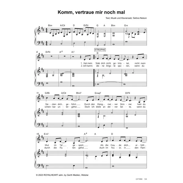 Produktbild des Artikels Komm, vertraue mir noch mal (Noten - Download)