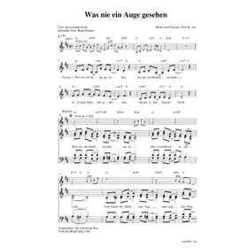 Produktbild des Artikels Was nie ein Auge gesehen (Noten - Download)