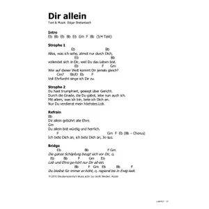Produktbild des Artikels Dir allein (Noten - Download)