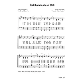 Produktbild des Artikels Gott kam in diese Welt (Noten - Download)