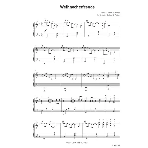 Produktbild des Artikels Weihnachtsfreude (Noten - Download)
