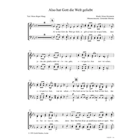 Produktbild des Artikels Also hat Gott die Welt geliebt (Noten - Download)