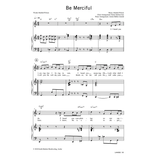 Produktbild des Artikels Be Merciful (Noten - Download)