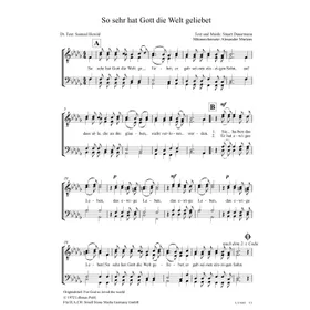 Produktbild des Artikels So sehr hat Gott die Welt geliebet (Noten - Download)
