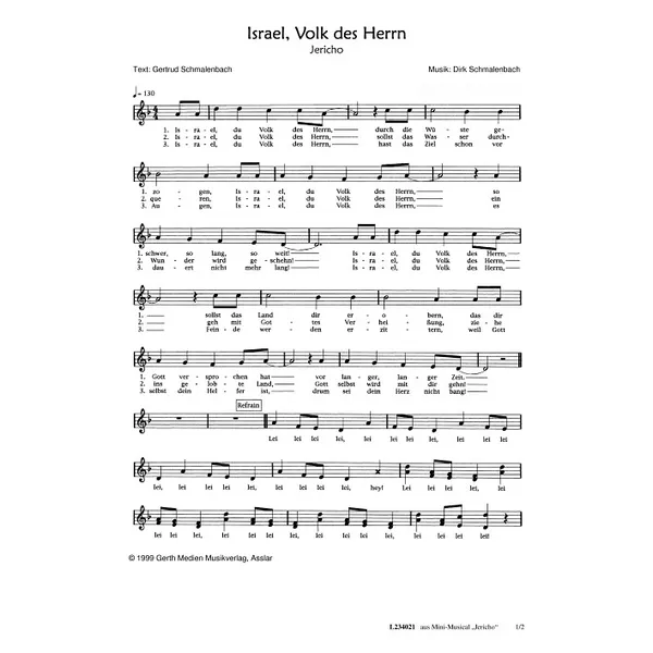 Produktbild des Artikels Israel, Volk des Herrn (Noten - Download)