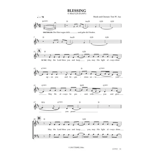 Produktbild des Artikels Blessing (Noten - Download)