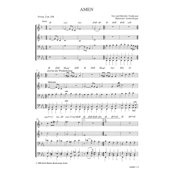 Produktbild des Artikels Amen (Noten - Download)