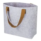 Stimmungsbild zu Einkaufstasche Filz "Du bist bei mir" - hellgrau