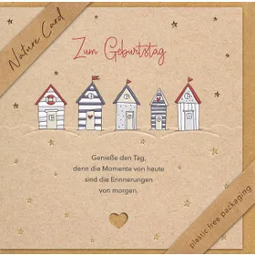 Produktbild des Artikels Faltkarte "Zum Geburtstag"/Fünf Häuser (Schreibwaren)