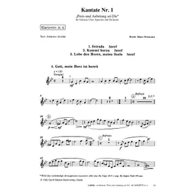 Produktbild des Artikels Preis und Anbetung sei Dir (Klarinette in A) (Noten - Download)