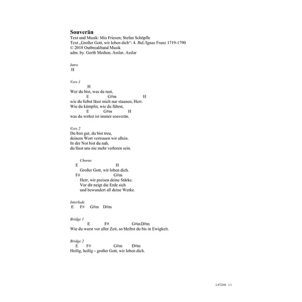 Produktbild des Artikels Souverän (Noten - Download)