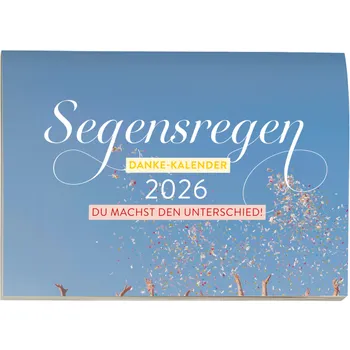 Produktbild des Artikels Segenregen Danke-Kalender 2026 (Kalender - Geheftet)