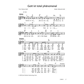 Produktbild des Artikels Gott ist total phänomenal (Noten - Download)