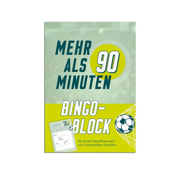 Produktbild des Artikels Mehr als 90 Minuten - Bingo-Block Fußball ()