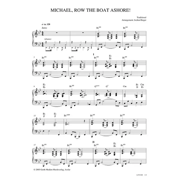 Produktbild des Artikels Michael Rows The Boat Ashore (Noten - Download)