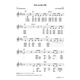 Produktbild des Artikels Ich werde still (Noten - Download)