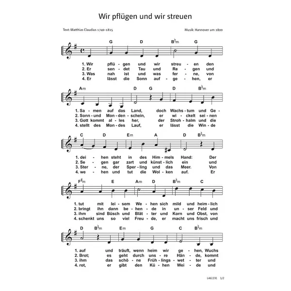 Produktbild des Artikels Wir pflügen und wir streuen (Noten - Download)