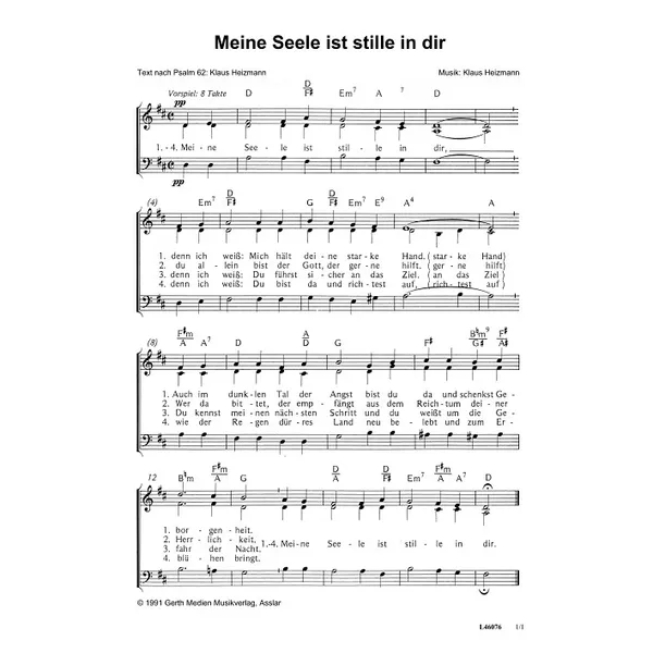 Produktbild des Artikels Meine Seele ist stille in dir (Noten - Download)