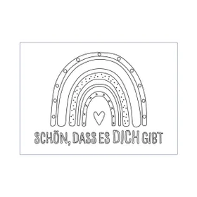 Produktbild des Artikels Postkarte zum Ausmalen "Regenbogen" (Schreibwaren)