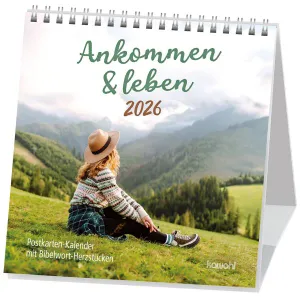 Produktbild des Artikels Ankommen & leben 2026 - Postkartenkalender (Kalender - Spiralbindung)